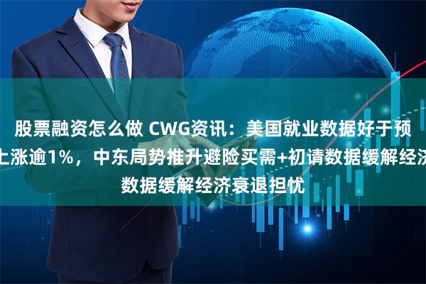 股票融资怎么做 CWG资讯：美国就业数据好于预期；金价上涨逾1%，中东局势推升避险买需+初请数据缓解经济衰退担忧