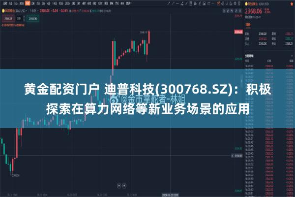 黄金配资门户 迪普科技(300768.SZ)：积极探索在算力网络等新业务场景的应用