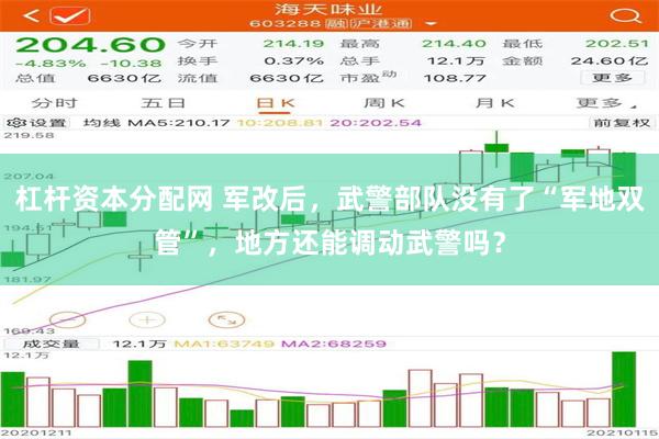杠杆资本分配网 军改后，武警部队没有了“军地双管”，地方还能调动武警吗？